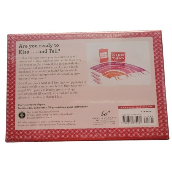 Kiss and Tell The Outrageous Party Game of Sexy Stories and Tall Tales NEW Seale - Picture 2 of 2